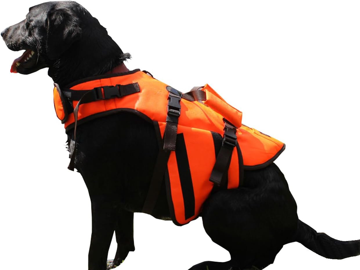 Outback Jack Dog Life Jacket by Hyper Pet, Orange, Medium