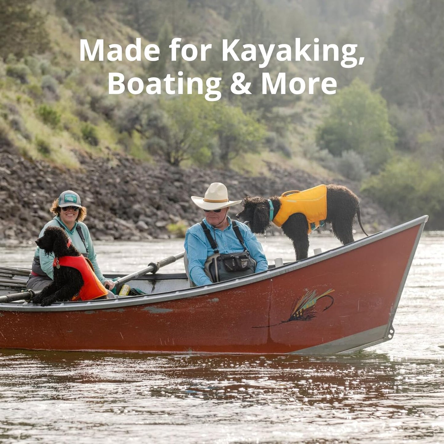 , Float Coat Dog Life Jacket, Premium Buoyancy Swim Vest with Lift Handle, Secure Fit & Reflective Trim, Adjustable Flotation for Swimming, Boating, & Outdoor Adventures, Red Sumac, Large