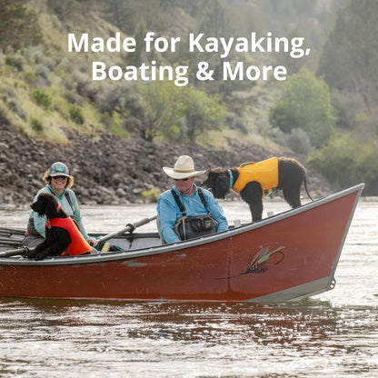 , Float Coat Dog Life Jacket, Premium Buoyancy Swim Vest with Lift Handle, Secure Fit & Reflective Trim, Adjustable Flotation for Swimming, Boating, & Outdoor Adventures, Red Sumac, Large