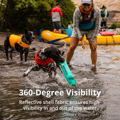 , Float Coat Dog Life Jacket, Premium Buoyancy Swim Vest with Lift Handle, Secure Fit & Reflective Trim, Adjustable Flotation for Swimming, Boating, & Outdoor Adventures, Red Sumac, Large